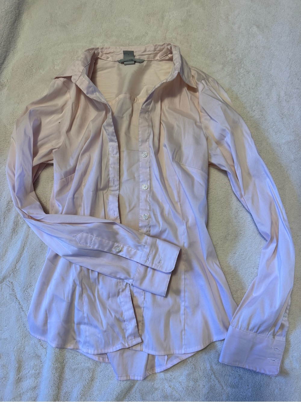 H&M Pale Pink Button-Down Shirt